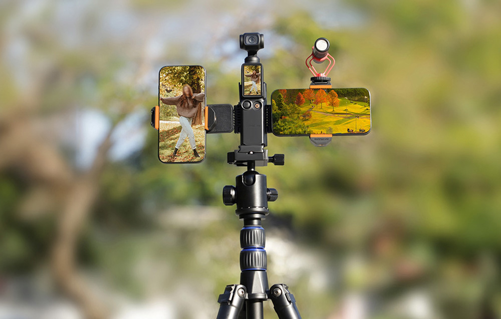 Dimensions et poids du support double téléphone