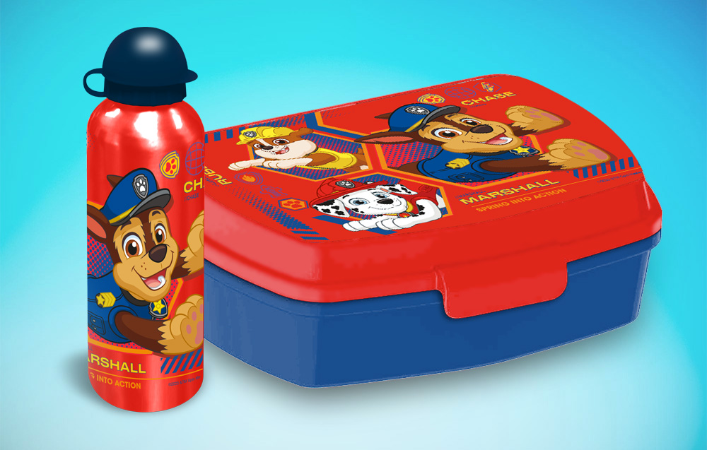 Ensemble Paw Patrol avec boîte à déjeuner et bouteille