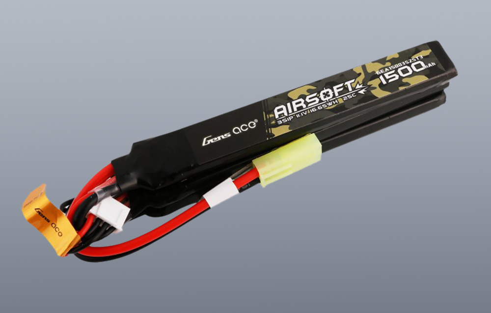 Gens ace 25C 1500mAh 3S1P 11.1V Nunchuck 3X Batterie Lipo
