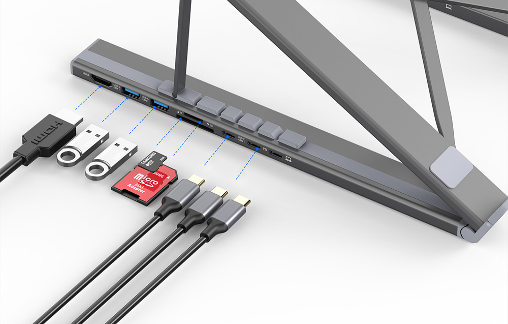 Ports du support Choetech HUB-M48