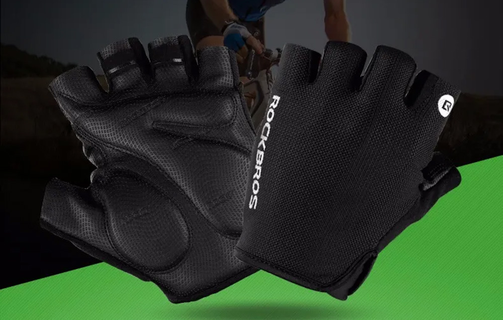 Gants de vélo Rockbros S106BK-M en noir