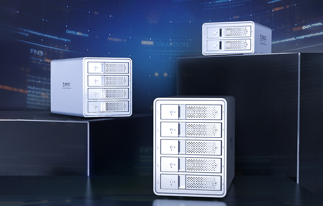 Orico enclosure accommodating hard drives