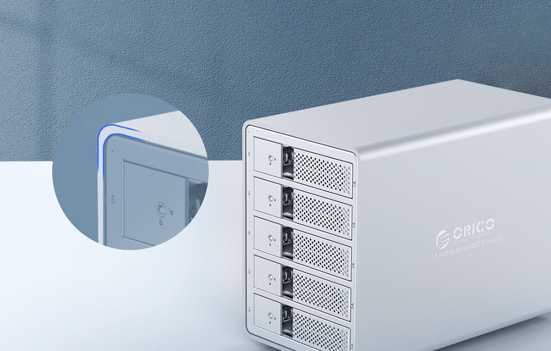 Orico enclosure with security lock