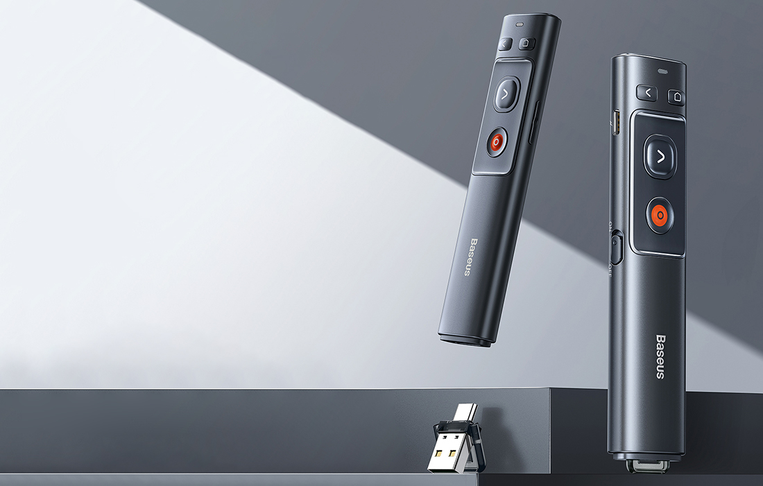 Baseus Orange Dot multi-function remote control with laser pointer