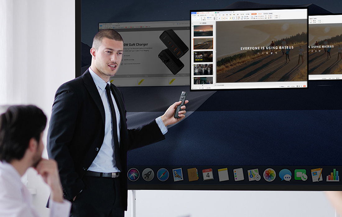 Using the remote to control presentation slides