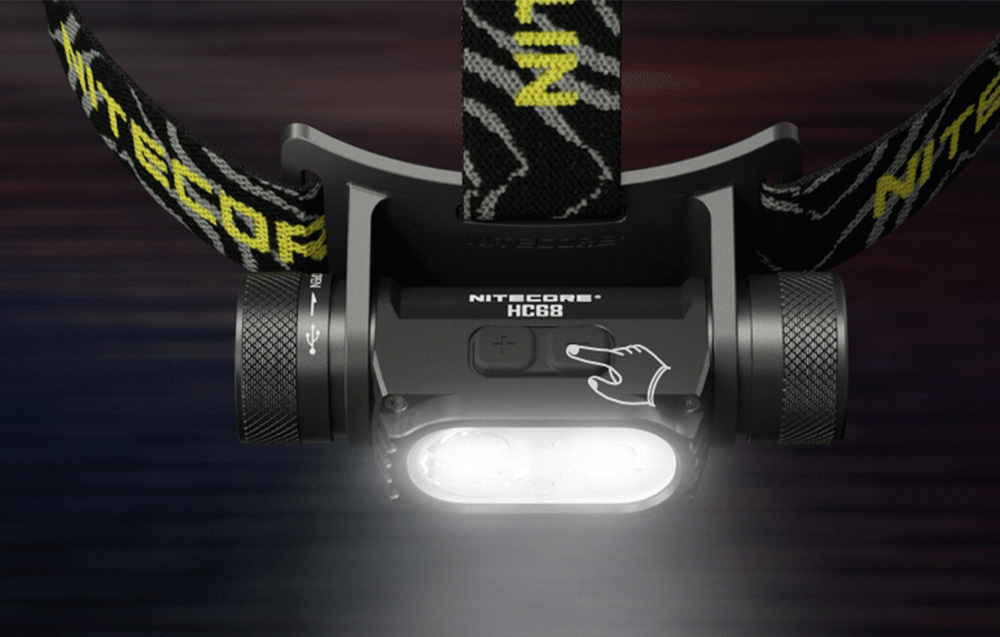 Lampe frontale avec indicateur de charge