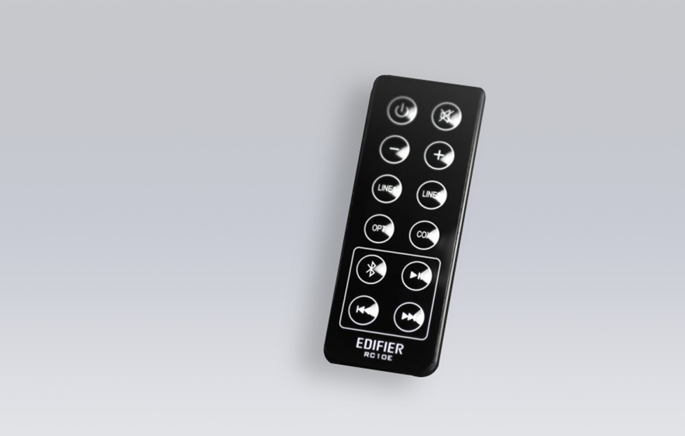 Télécommande noire Edifier pour haut-parleurs