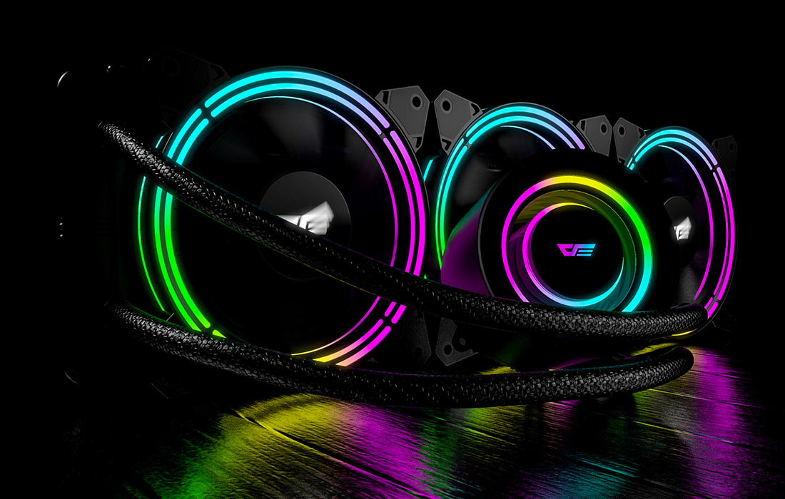 360 mm Darkflash TR360 water cooler (noir)