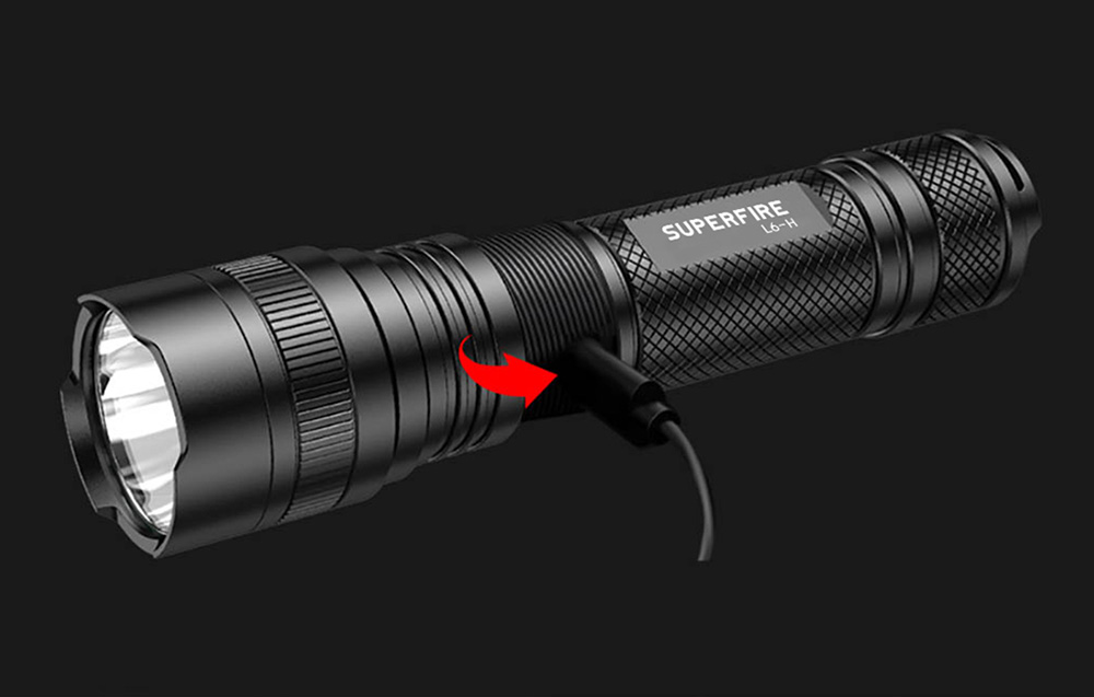 Autonomie longue durée de la lampe de poche L6-H