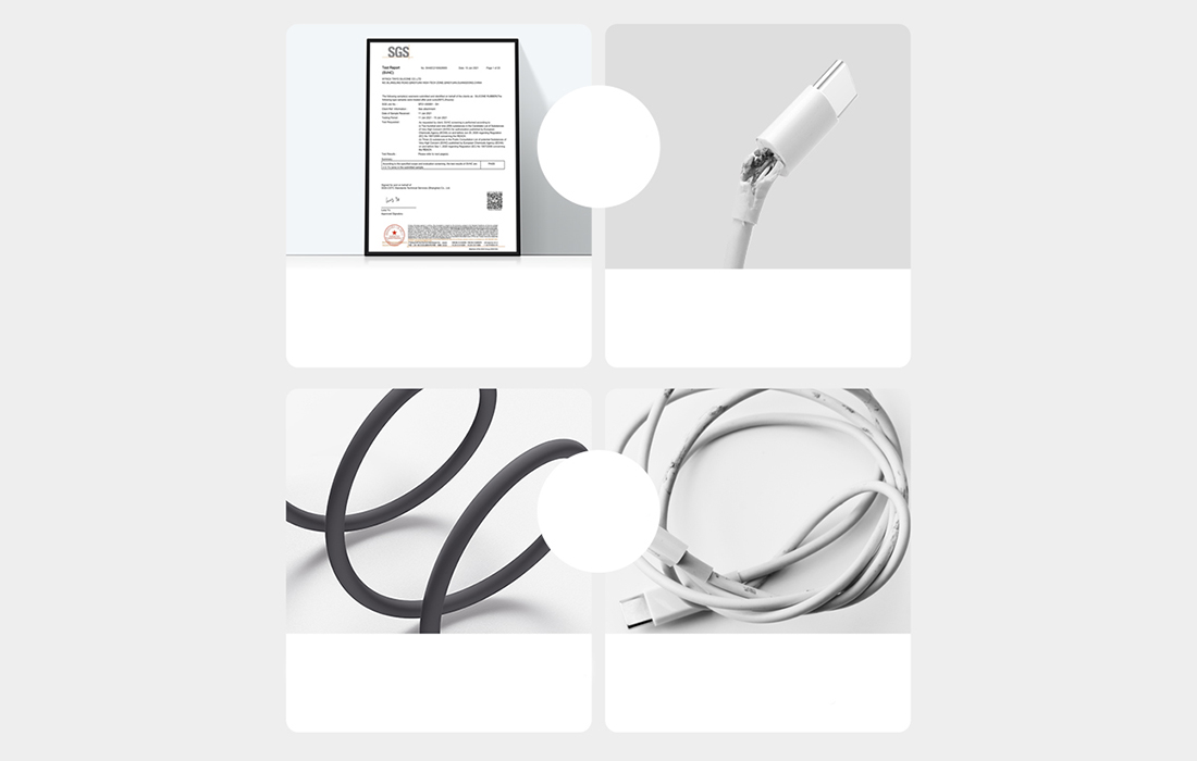 Boîtier en silicone du câble