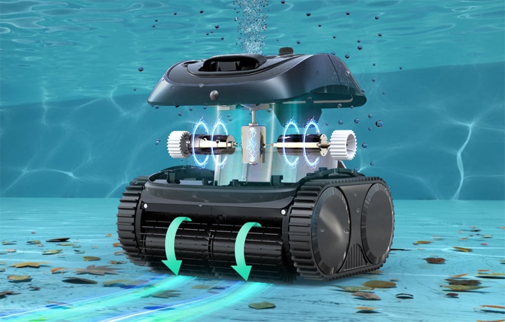 Robot dans piscine de formes variées