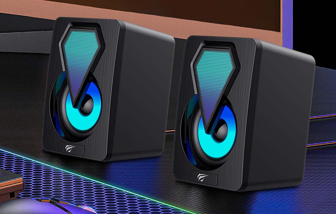 Haut-parleurs Havit SK210mini PRO avec un design compact et rétroéclairage RGB