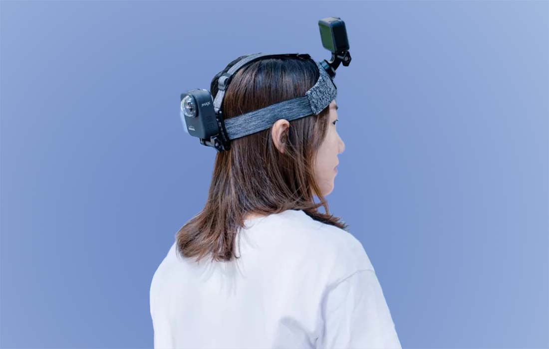 Bandeau Telesin avec deux supports pour caméra de sport