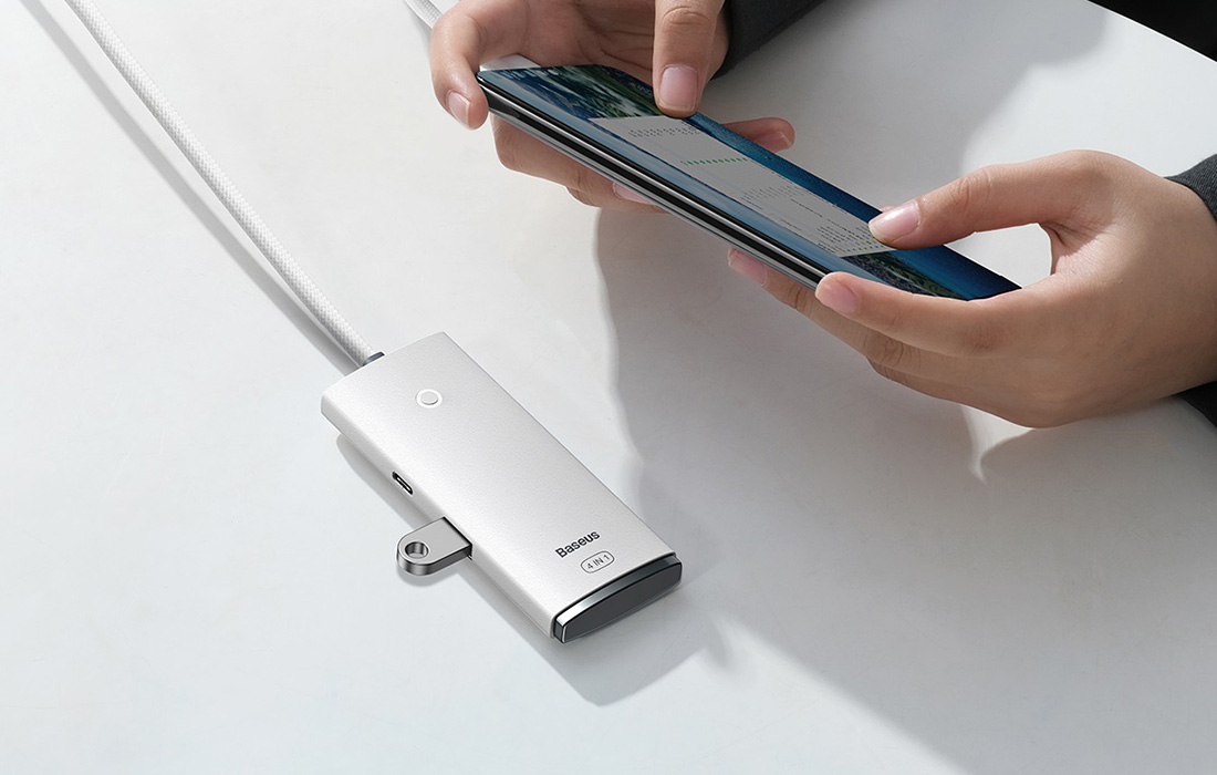 Connexion d'un smartphone au hub