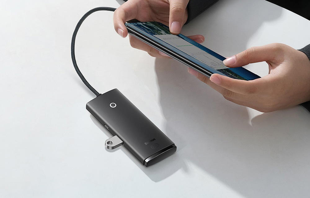 OTG function with phone and hub