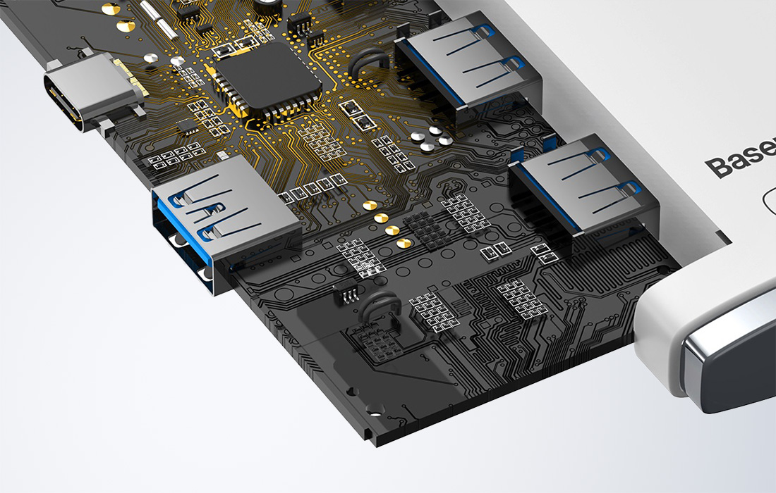 Connectique du hub Baseus