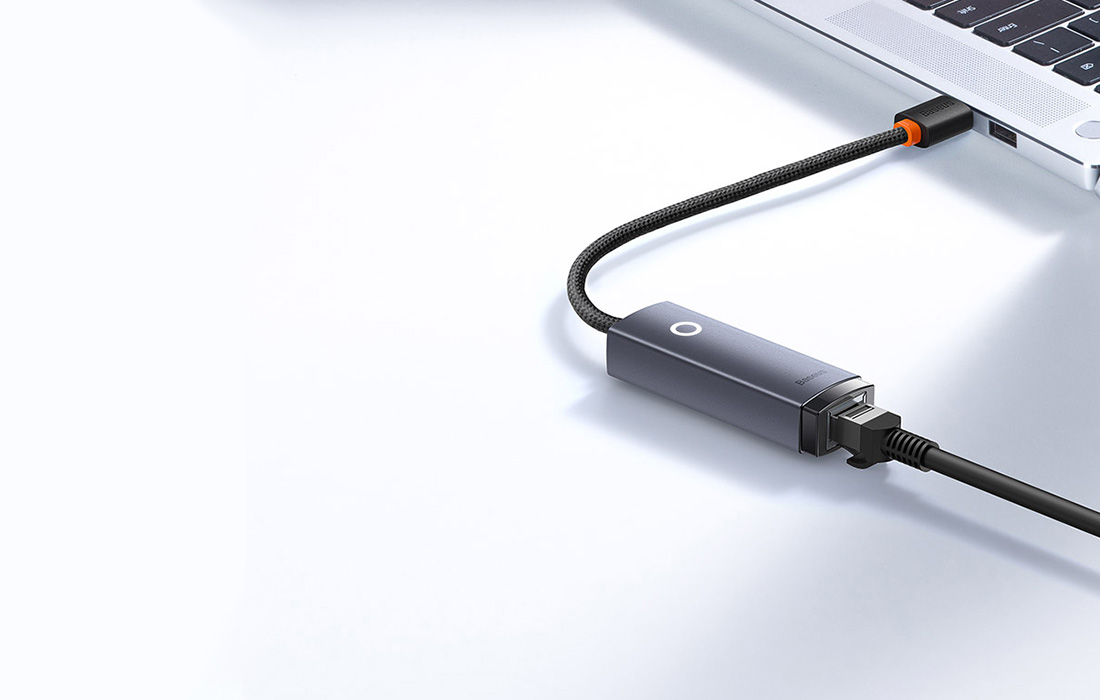 Baseus Lite Series adaptateur réseau USB vers RJ45, compatible avec plusieurs appareils