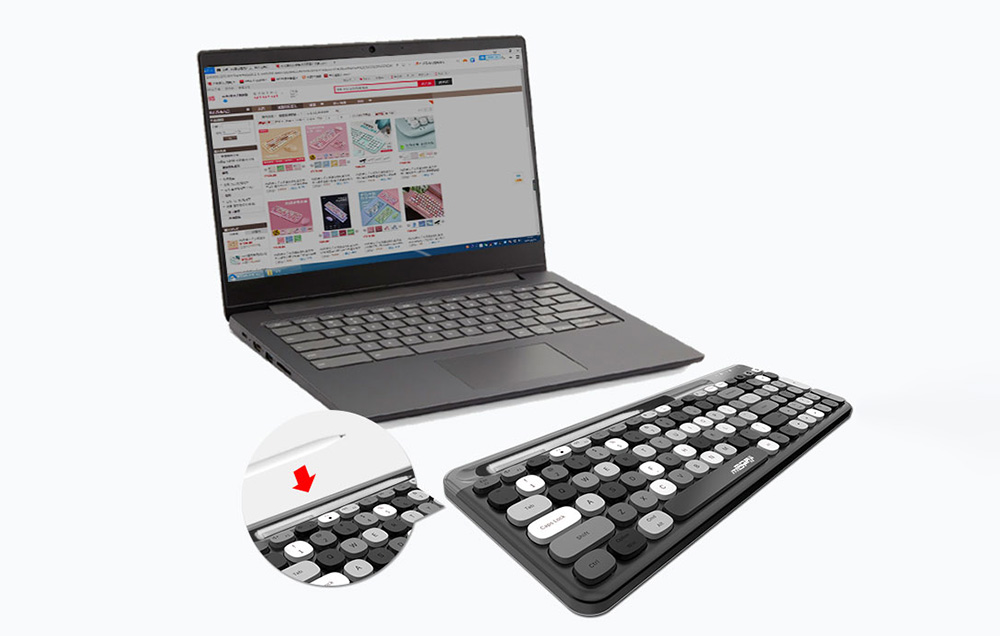 Image du clavier MOFII 888 avec support pour tablette ou téléphone