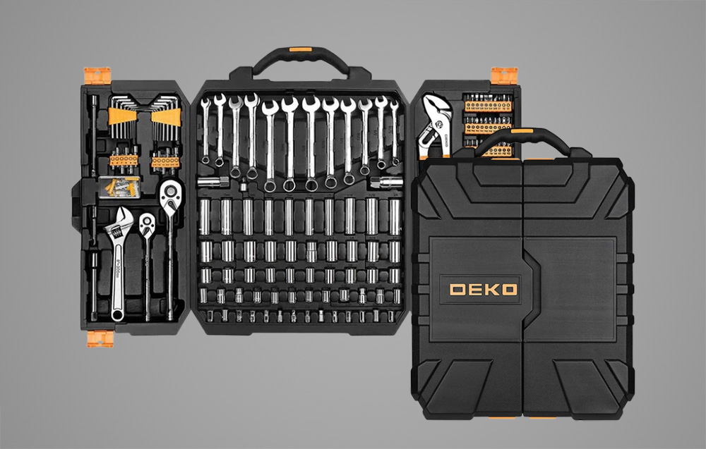 Outils dans le coffret