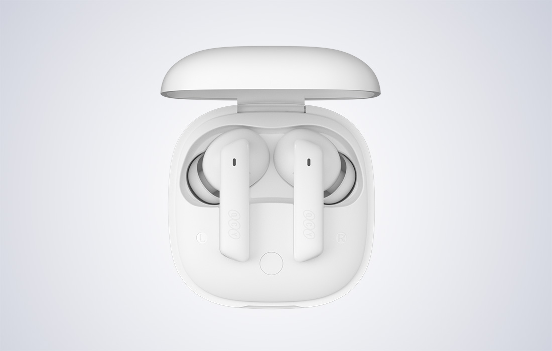 Écouteurs QCY HT05 en blanc