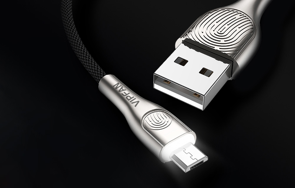Câble USB vers USB-C Vipfan Fingerprint Touch Z04
