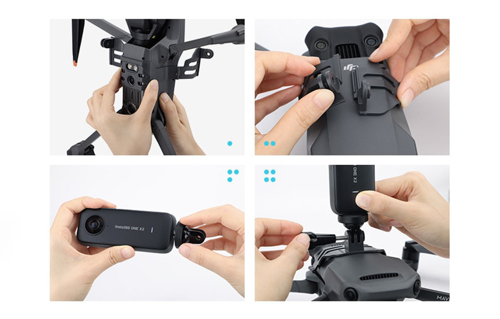 Support de caméra attaché au DJI Mavic 3 avec coussinets doux