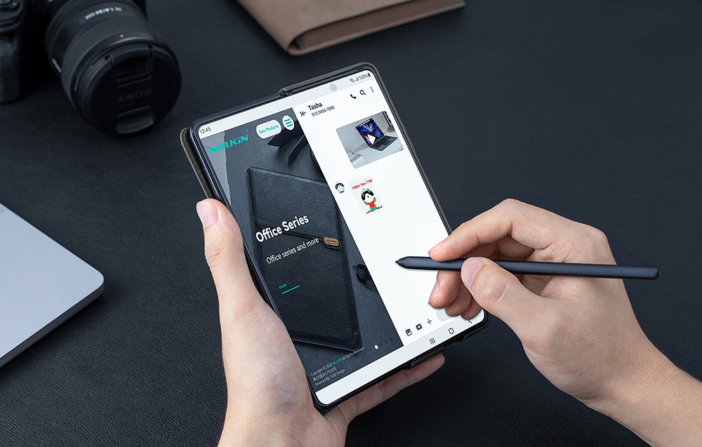 Perfection de conception de l'étui Nillkin Qin Leather Pro pour Samsung Z Fold 4 5G