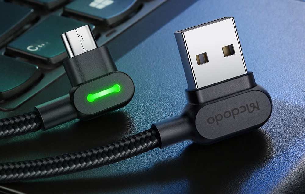 Câble Mcdodo CA-5772 LED angle USB vers Micro USB