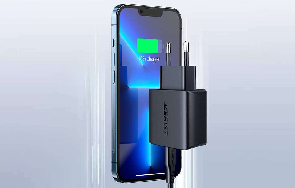 Chargement rapide d'un appareil avec le chargeur USB-C 20W