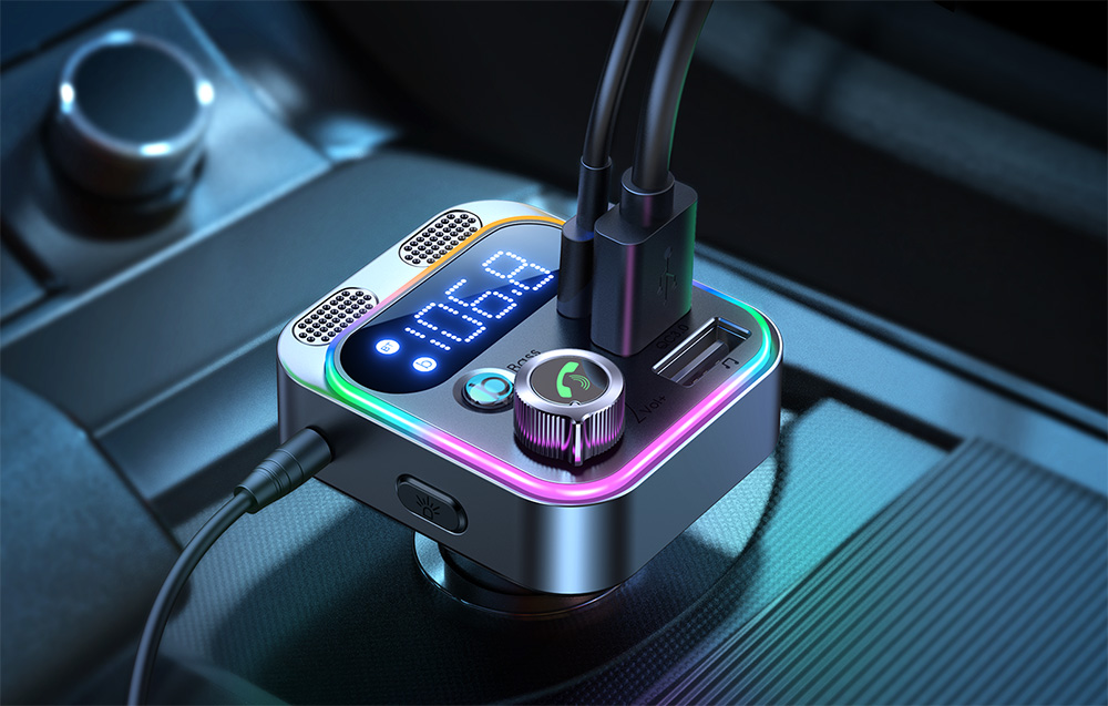 Recharge émetteur FM Joyroom JR-CL16 noir