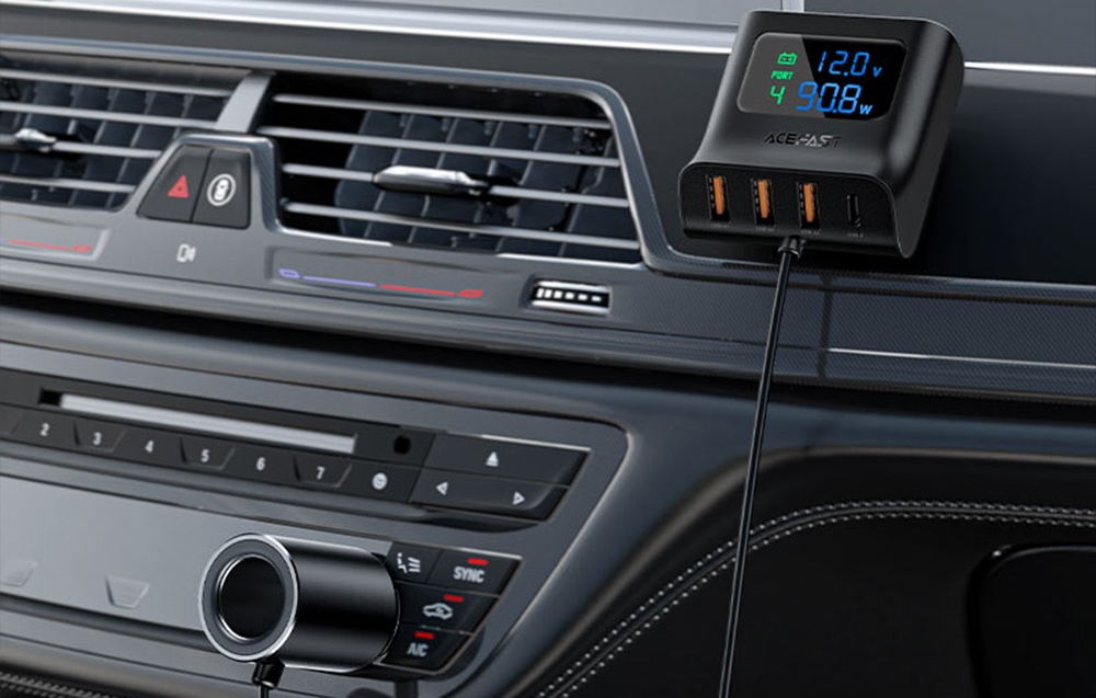Hub du chargeur de voiture Acefast B8
