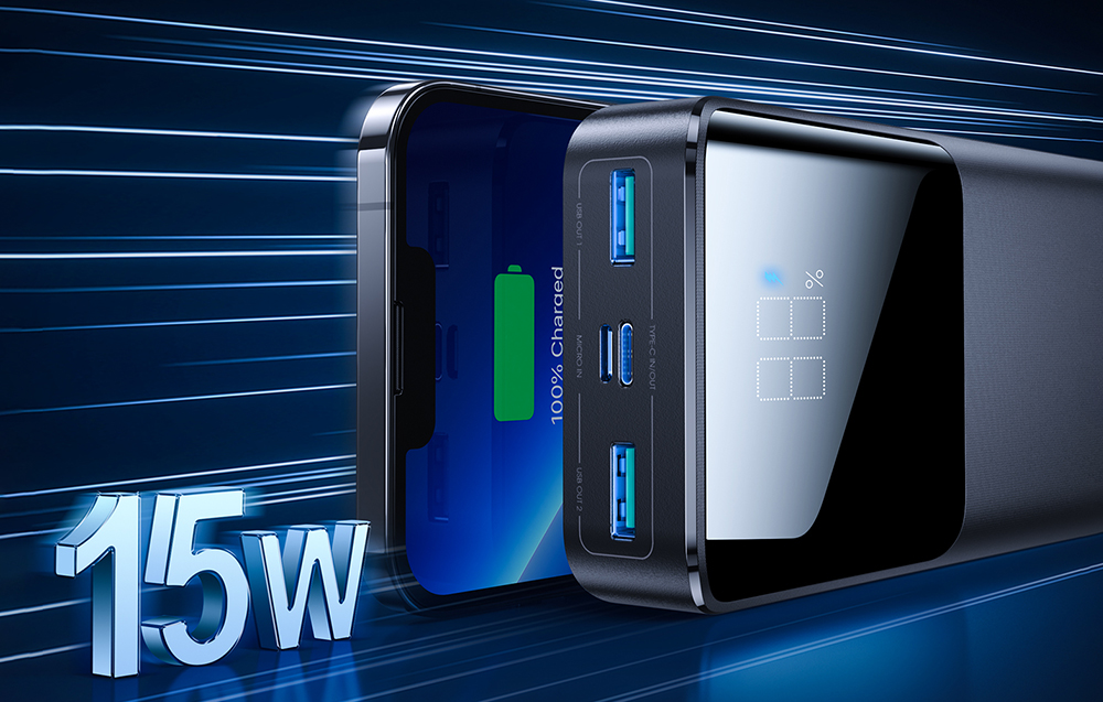 Joyroom Powerbank JR-T014 20000mAh, 15W (noir)