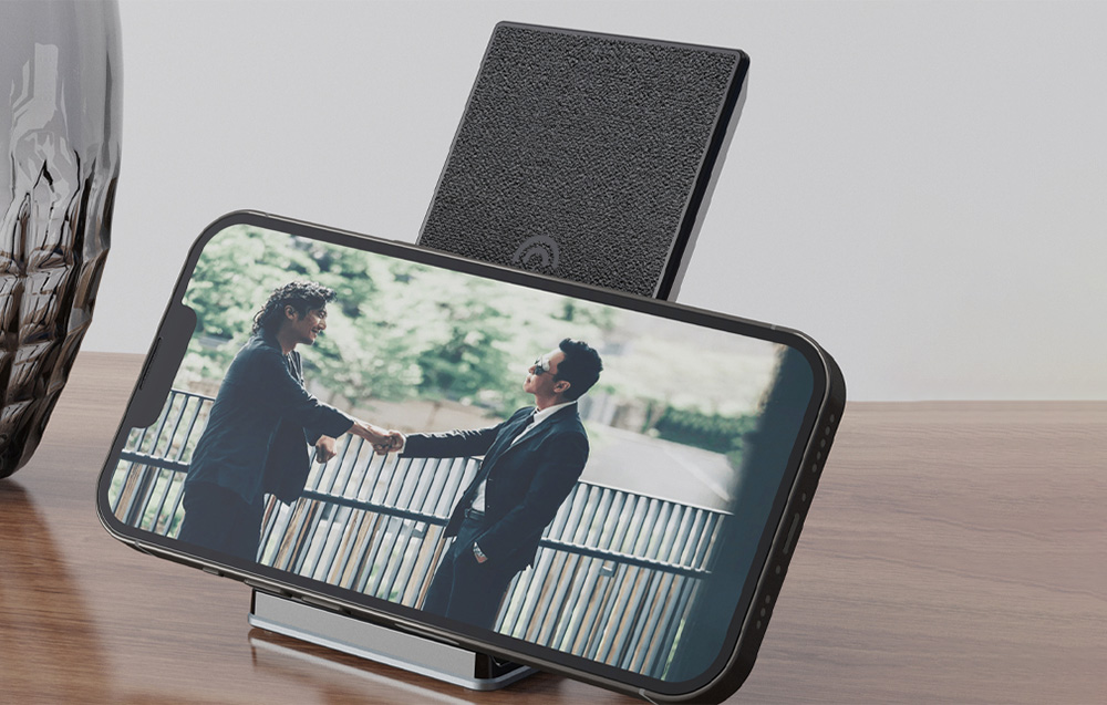 Dudao A10Pro chargeur par induction sans fil avec stand, 15W (gris)