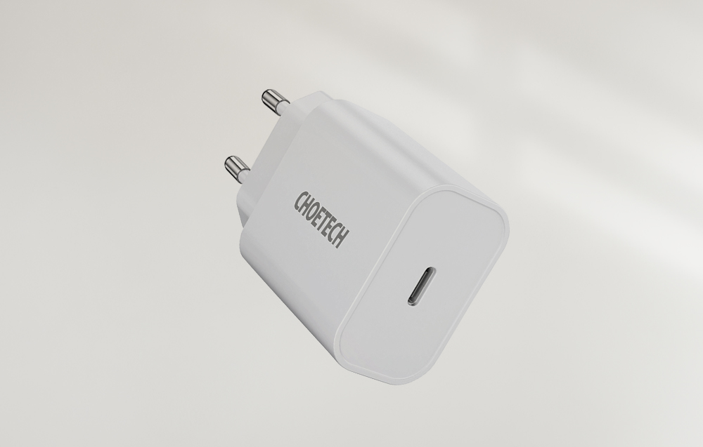 Chargeur secteur USB-C blanc de Choetech