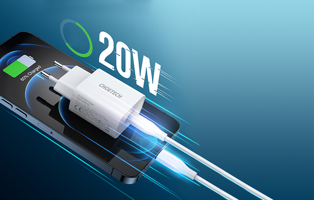 Le chargeur rapide Choetech Q5004 en charge