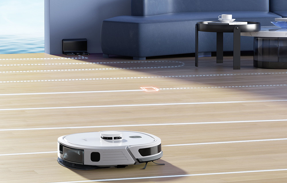 Nettoyage en zigzag du robot Midea M6