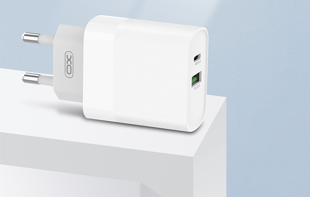 Chargeur de réseau XO L64, USB + USB-C (blanc)