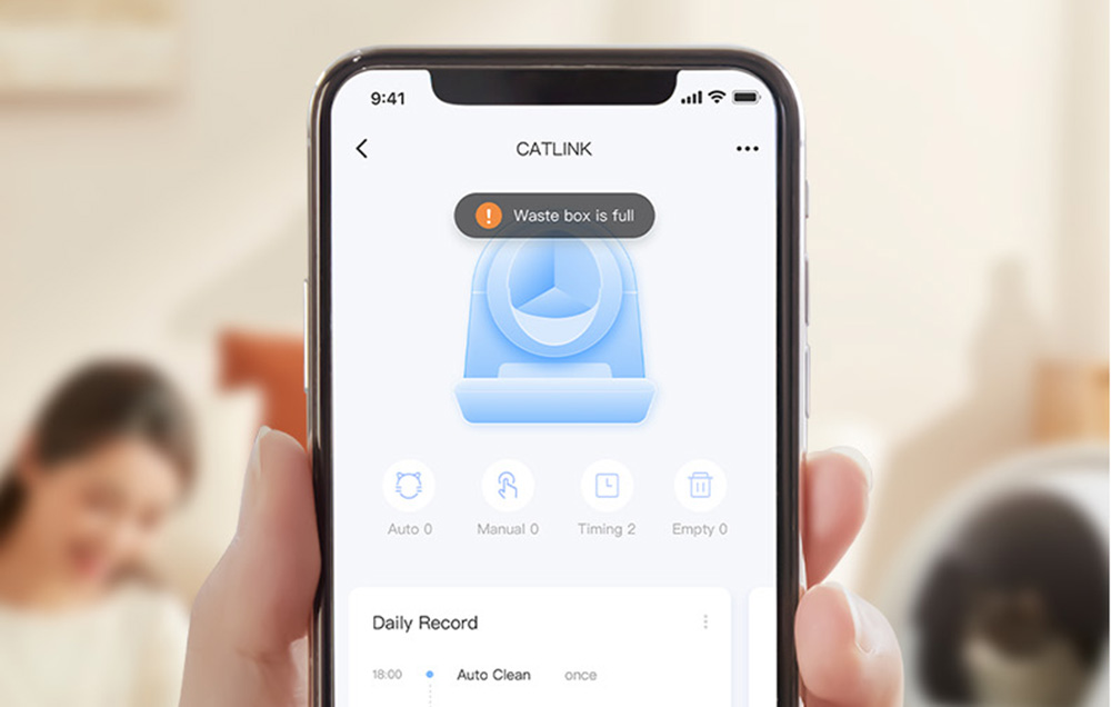 écran de l'application mobile