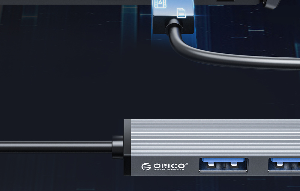 Transfert de fichiers rapide avec le hub Orico