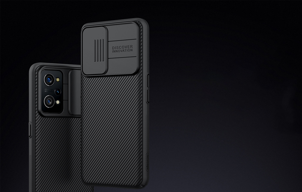 Coque CamShield noir pour Realme GT Neo 2 / 3T / GT2 / Q5 Pro 5G