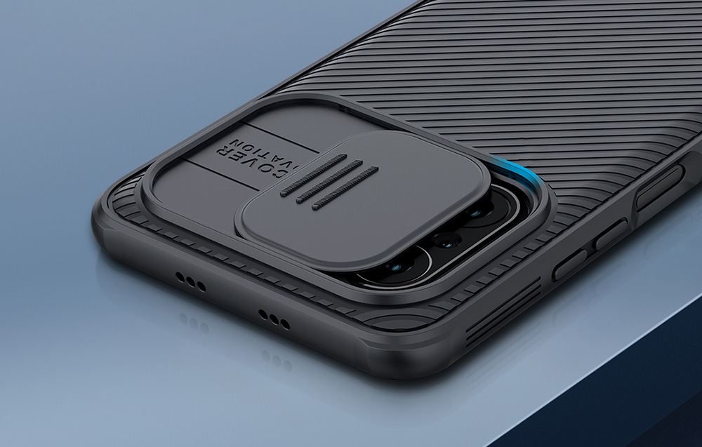 Image montrant les bords renforcés de la coque Nillkin CamShield