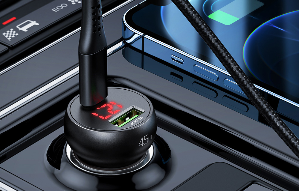 Chargeur de voiture avec conception réfléchie