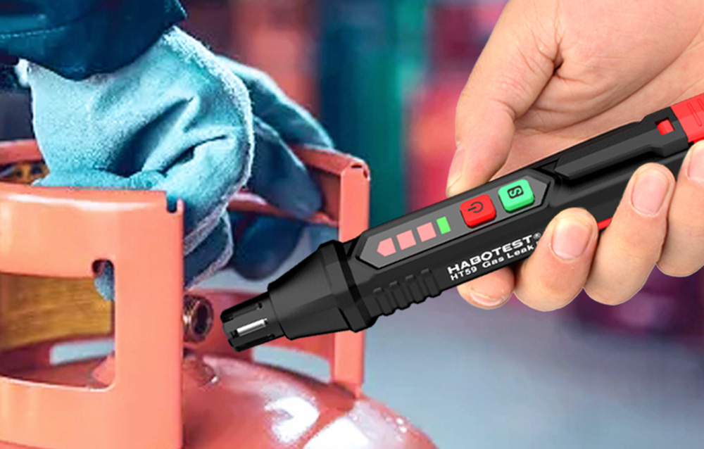 Détecteur de fuite de gaz avec alarme lumineuse