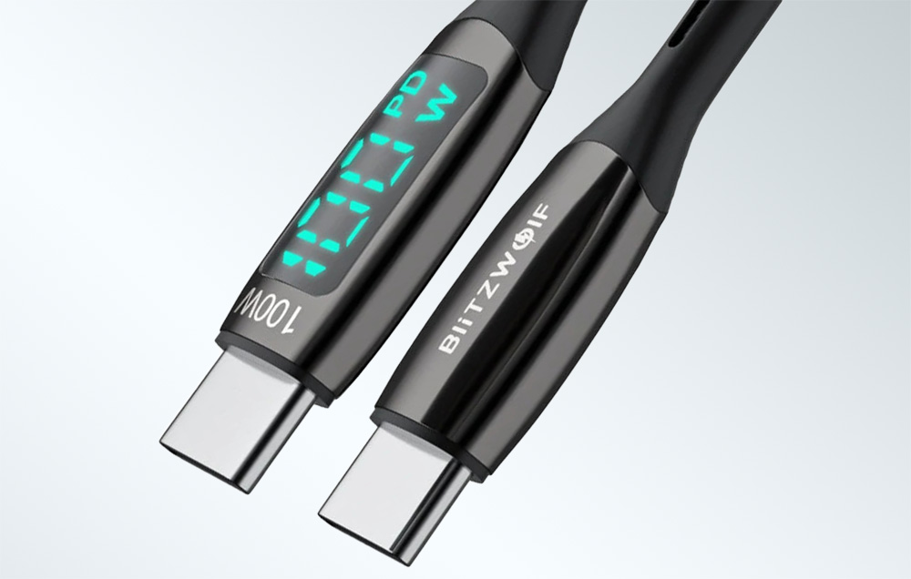Blitzwolf BW-TC23 Câble USB-C à USB-C 100W 1.8m (noir)