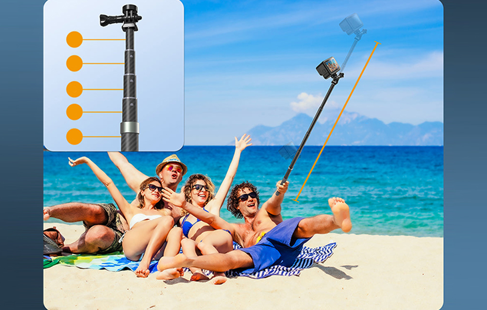 Perche à selfie Telesin déployée