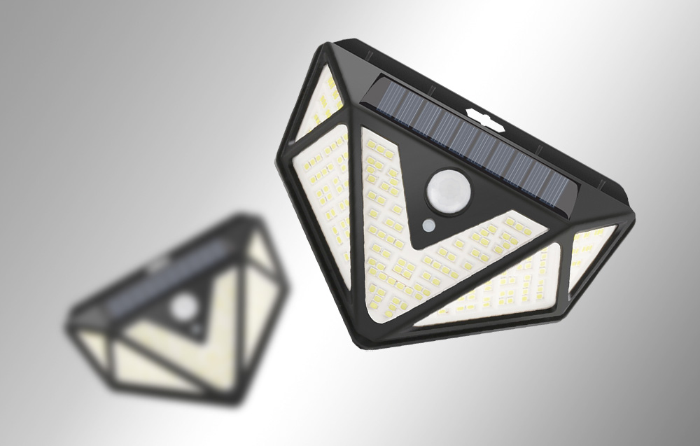Lampe solaire en fonctionnement