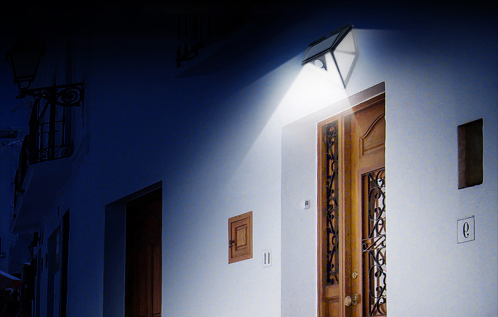 Lampe installée en extérieur