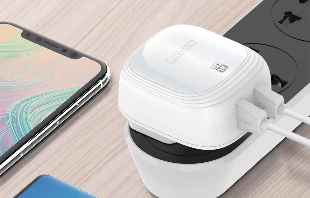 LDNIO Chargeur réseau 2USB 18W + câble microUSB