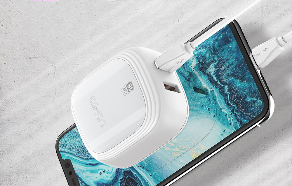 LDNIO Chargeur réseau 2USB 18W + câble microUSB