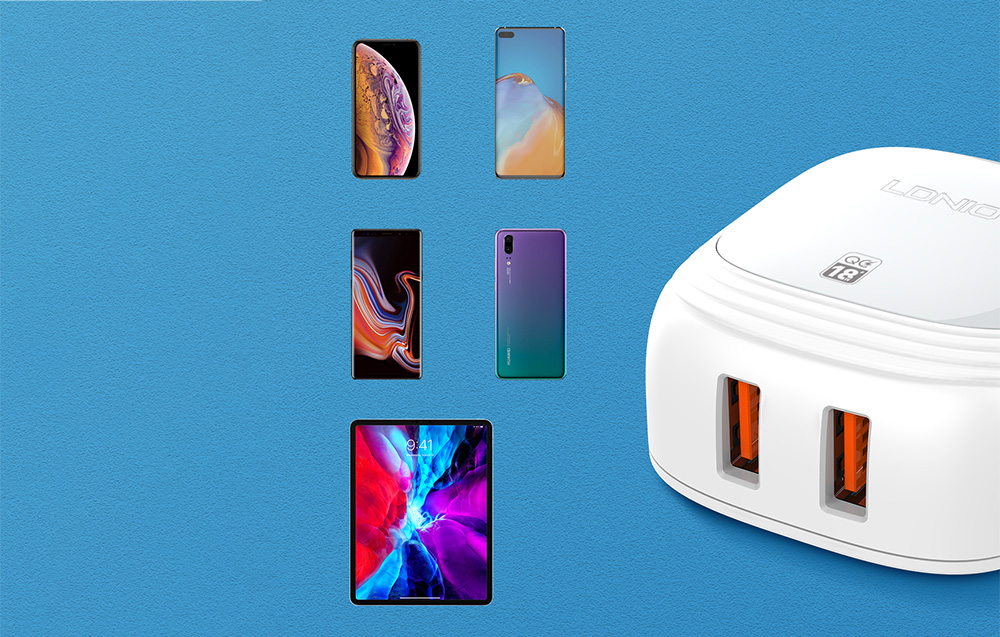 LDNIO Chargeur réseau 2USB 18W + câble microUSB